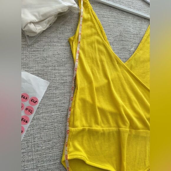Zara Trafaluc Yellow Front Cross Bodysuit - Picture 10 of 14